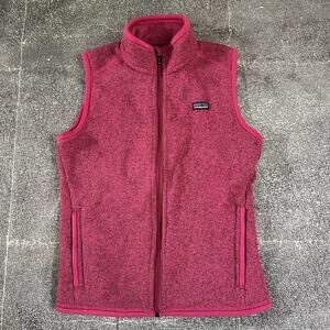 Women's Patagonia Radiant Magenta Pink Better Sweater Fleece Vest Jacket Sz S